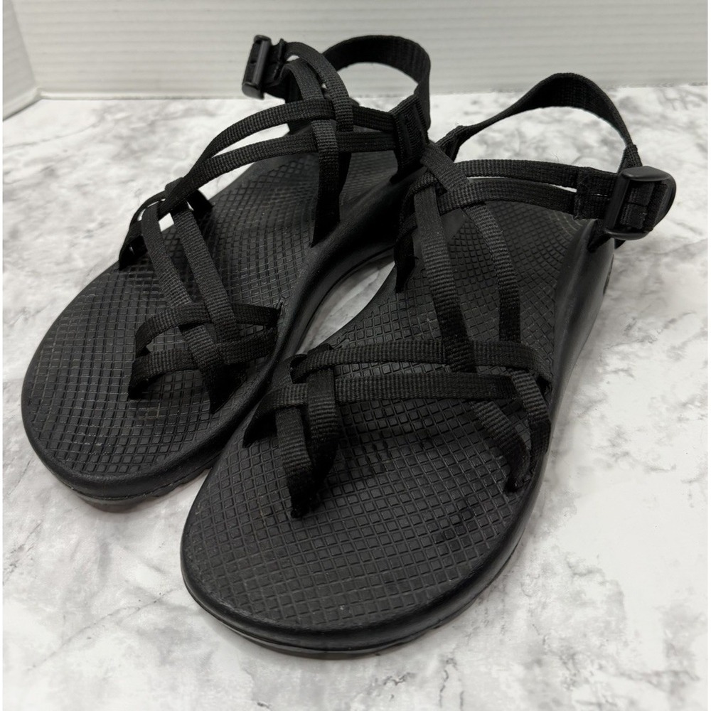 Chaco ZCloud X2 Black Women's Size 8 Strappy Outdoor Hiking Slide Sandals Comfy